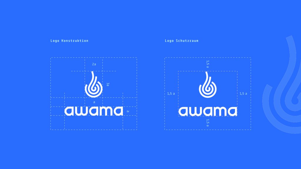 awama - Darstellung der Konstruktion und Schutzräume des Logo 